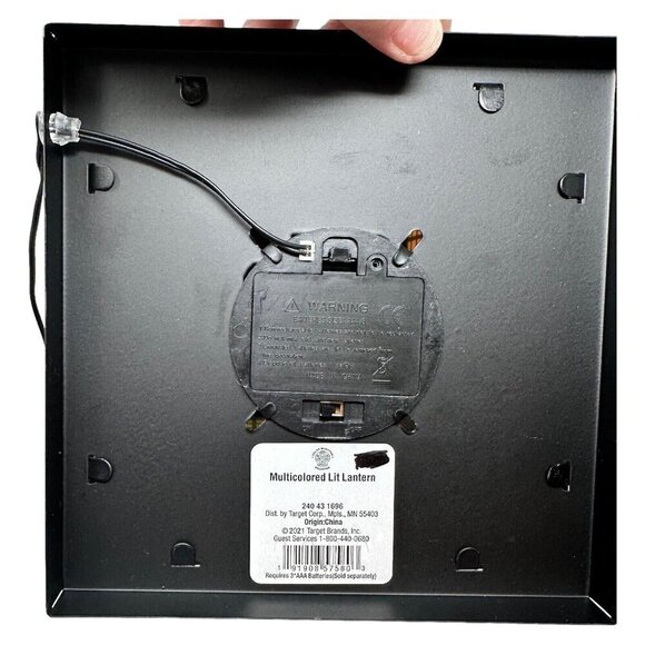 Halloween LED Skull Lantern Color Changing Light Candle Cutouts Purple Spooky - Picture 10 of 12